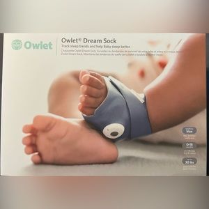 Owlet dream sock in bedtime blue